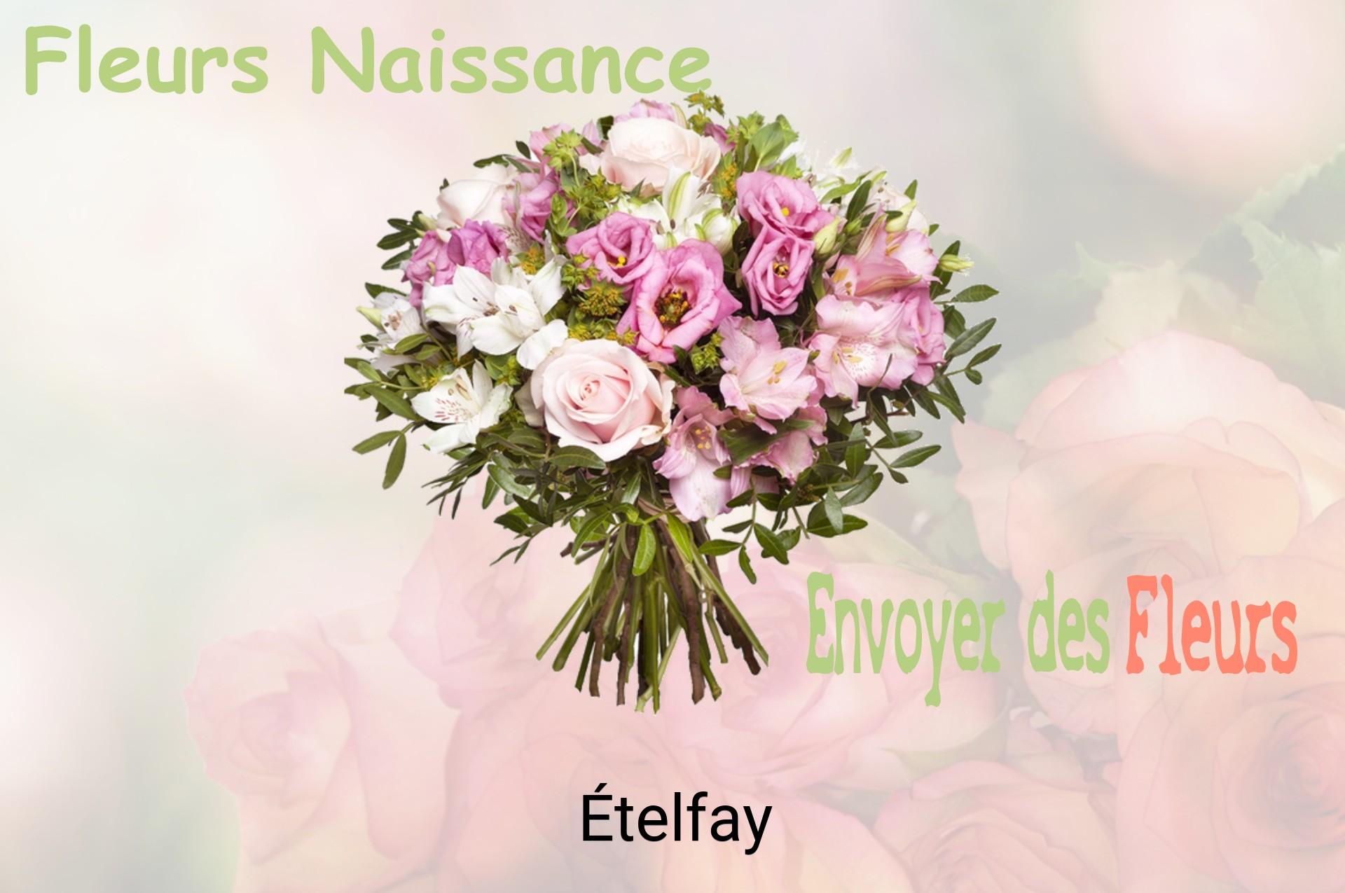 Bouquet de fleurs de naissance livré à Ételfay