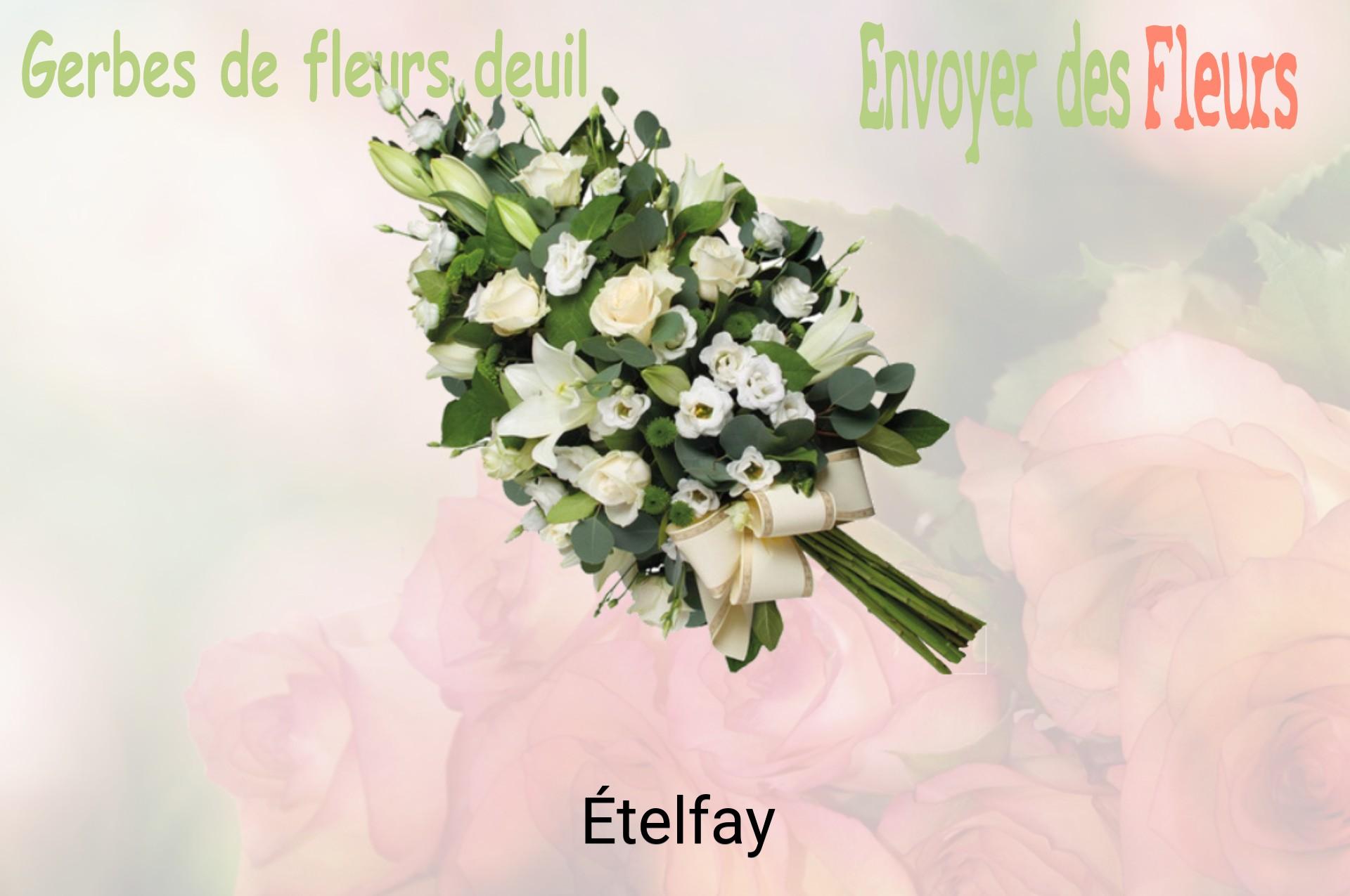 Gerbe de fleurs de deuil livrée à Ételfay